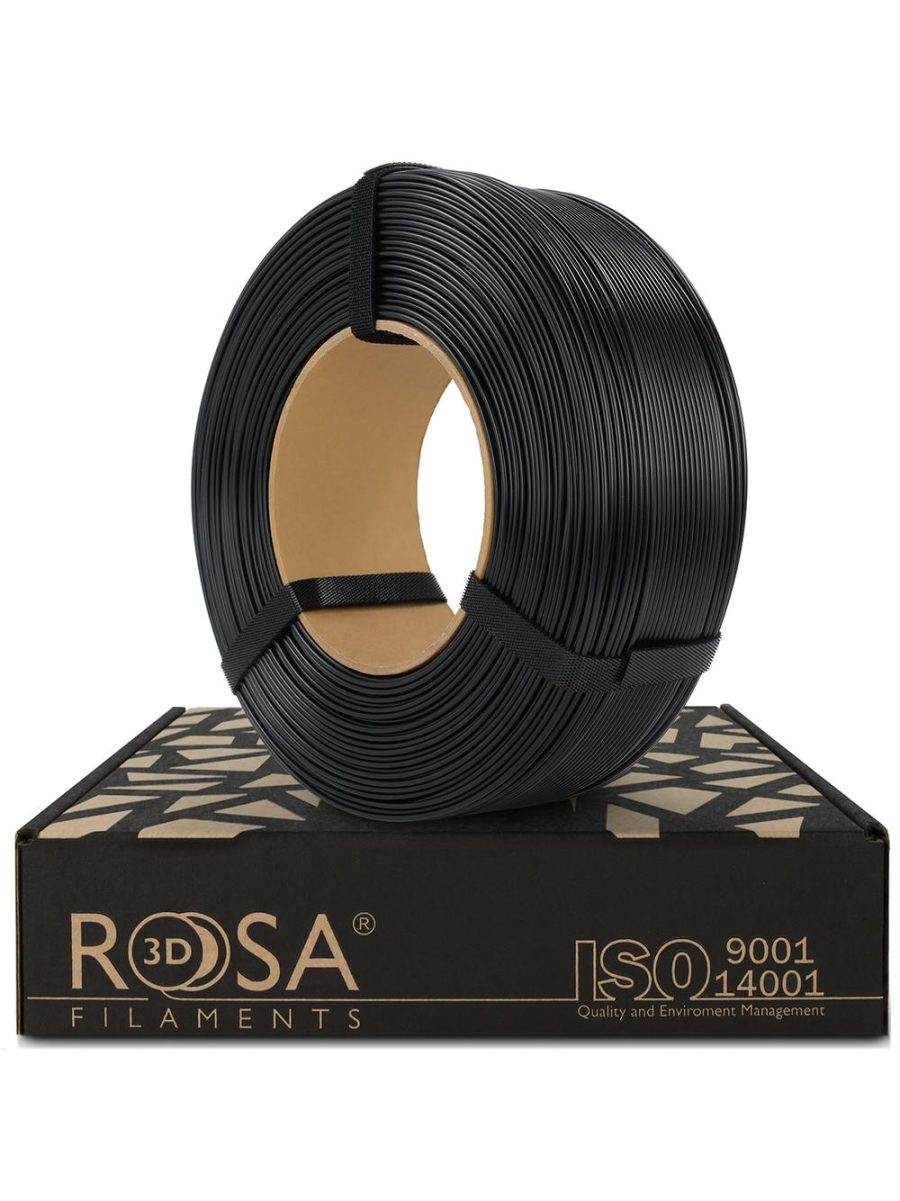 ROSA3D ReFill PLA Starter 1.75mm 1kg 3D Yazıcı Filamenti - Siyah